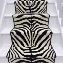 Zebra Stair Runner - Soft & Durable Carpet Runner For Stairs & Staircases, Multiple Lengths - thumbnail 8