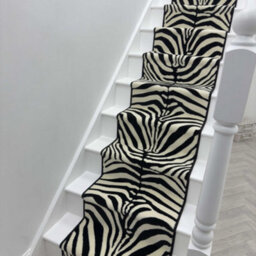 Zebra Stair Runner - Soft & Durable Carpet Runner For Stairs & Staircases, Multiple Lengths - thumbnail 7
