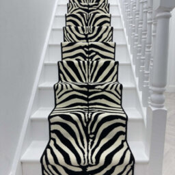 Zebra Stair Runner - Soft & Durable Carpet Runner For Stairs & Staircases, Multiple Lengths - thumbnail 4