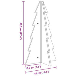Berkfield Wooden Christmas Tree For Decoration 69.5 Cm Solid Wood Pine - thumbnail 8