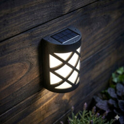 Gem Imports 4 Lattice Solar Led Fence And Wall Lights Static Garden Solar Lights - thumbnail 3