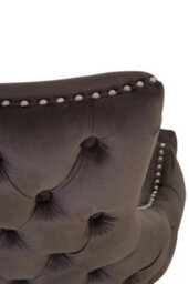 Orsina Black Velvet Dining Chair, Comfortable High Back Office Chair, Aesthetic Velvet Accent Chair For Living Room - thumbnail 6