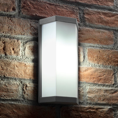 Auraglow 5W Futuristic Outdoor Wall Light - Coleby - Cool White - image 1