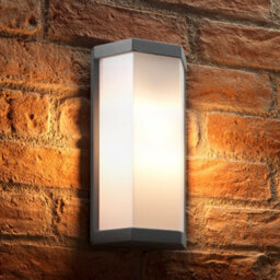 Auraglow 5W Futuristic Outdoor Wall Light - Coleby - Cool White - thumbnail 2
