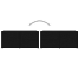Berkfield Tv Cabinet Black 80X34X36 Cm Engineered Wood - thumbnail 9