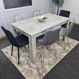 Kosy Koala Wooden Rectangle Dining Table Set With 4 Mix Velvet Chairs - Dining Room Furniture - thumbnail 7