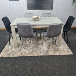 Kosy Koala Wooden Rectangle Dining Table Set With 4 Mix Velvet Chairs - Dining Room Furniture - thumbnail 6