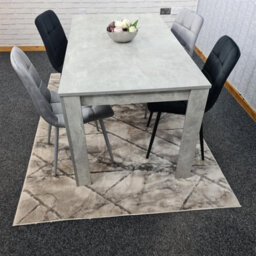 Kosy Koala Wooden Rectangle Dining Table Set With 4 Mix Velvet Chairs - Dining Room Furniture - thumbnail 3