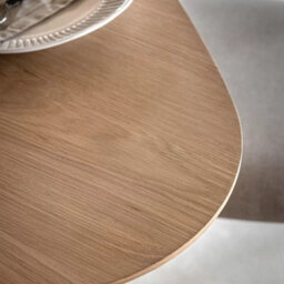 Xample Gallery Hatfield Natural Small Dining Table Seats 2 Light Brown Oak Veneer Rubberwood Compact Kitchen Dining Table - thumbnail 3