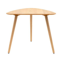 Xample Gallery Hatfield Natural Small Dining Table Seats 2 Light Brown Oak Veneer Rubberwood Compact Kitchen Dining Table - thumbnail 7