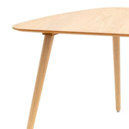 Xample Gallery Hatfield Natural Small Dining Table Seats 2 Light Brown Oak Veneer Rubberwood Compact Kitchen Dining Table - thumbnail 5