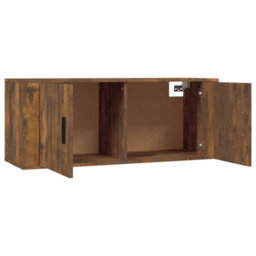 Berkfield Wall Mounted Tv Cabinet Smoked Oak 100X34.5X40 Cm - thumbnail 8