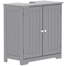 Lassic Hayle Matt Grey Freestanding Double Bathroom Sink Cabinet (H) 600mm (W) 600mm (D) 30Cm - thumbnail 1