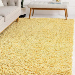 Bravich Gold Thick Shaggy Rug - California - 110X160Cm