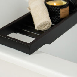 Ohs Bamboo Bath Tray Storage Bathtub Rack Caddy - thumbnail 2
