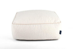 Littens Cream Teddy Boucle Rectangle Footstool Bean Bag Pouffe Ottoman Seat 65Cm X 45Cm X 25Cm - thumbnail 3