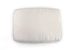 Littens Cream Teddy Boucle Rectangle Footstool Bean Bag Pouffe Ottoman Seat 65Cm X 45Cm X 25Cm - thumbnail 5