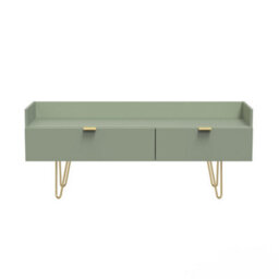 Fuji 2 Drawer Tv Unit In Reed Green (Ready Assembled) - thumbnail 1