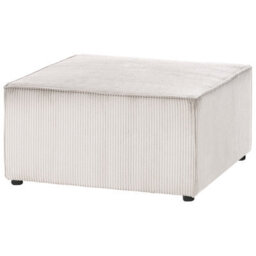 Beliani  Ottoman Lemvig Corduroy Beige - thumbnail 4