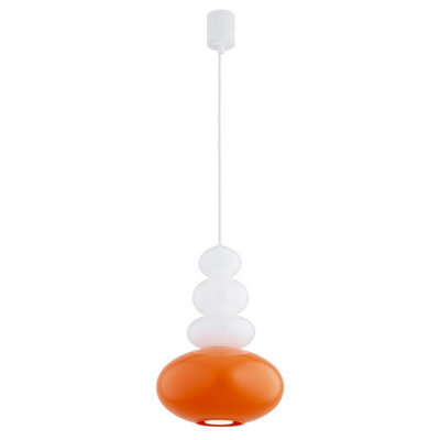 Luminosa Lighting Luminosa Diego Globe Pendant Ceiling Light Juicy Orange Gloss Gu10 - image 1