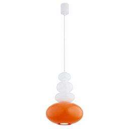 Luminosa Lighting Luminosa Diego Globe Pendant Ceiling Light Juicy Orange Gloss Gu10