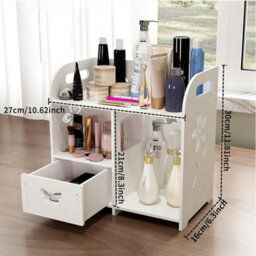 Makeup Organizer Storage Rack Skincare Cosmetic Shelf Unit For Vanity Countertop - thumbnail 2