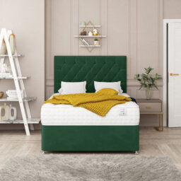 Bed Choices Windsor Plush Velvet Divan Bed With Mattress, Headboard & 2 Storage Drawers - King - thumbnail 2