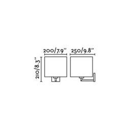 Luminosa Lighting Luminosa Sahara 1 Light Indoor Wall Light Chrome With White Shade, E27 - thumbnail 2