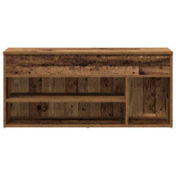 Vidaxl Shoe Bench Old Wood 102X30.5X45 Cm Engineered Wood - thumbnail 4