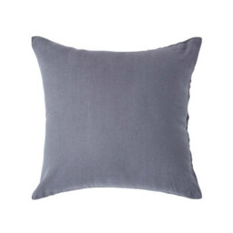 Homescapes Dark Grey European Linen Pillowcase, 80 X 80 Cm