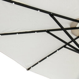 Sundaze 2.7M Cream Garden Parasol Umbrella With Solar Led Lights And Crank Tilt Function Outdoor Patio - thumbnail 4