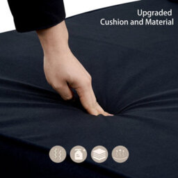 80Cm Black Folding Sofa Bed Sleeper Bed Chair Convertible Adjustable Armchair Pillow - thumbnail 4