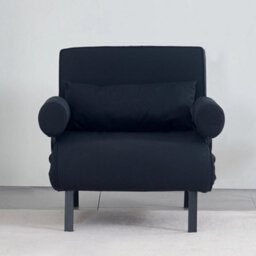 80Cm Black Folding Sofa Bed Sleeper Bed Chair Convertible Adjustable Armchair Pillow - thumbnail 3