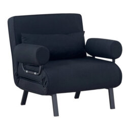 80Cm Black Folding Sofa Bed Sleeper Bed Chair Convertible Adjustable Armchair Pillow - thumbnail 1