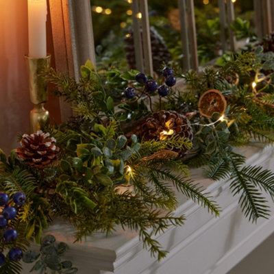 Dibor Fruits Of The Forest Xmas Decoration Table Garland Decorative Christmas Garland 1.5M - image 1