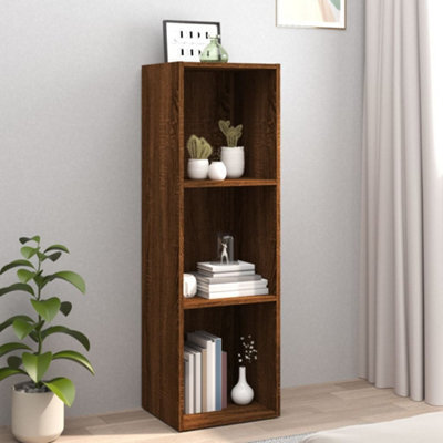 Berkfield Book Cabinet/tv Cabinet Brown Oak 36X30X114 Cm Engineered Wood - image 1