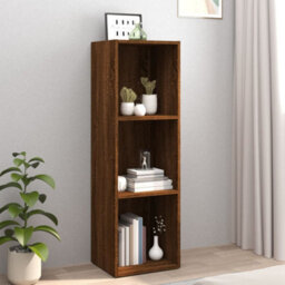 Berkfield Book Cabinet/tv Cabinet Brown Oak 36X30X114 Cm Engineered Wood - thumbnail 1