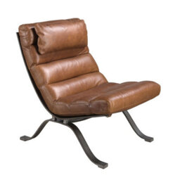 Angel Cerda Elegant Dark Brown Leather Armchair For Modern Living Rooms - thumbnail 1