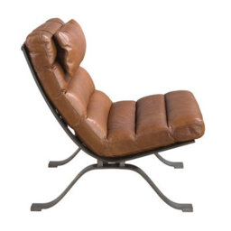 Angel Cerda Elegant Dark Brown Leather Armchair For Modern Living Rooms - thumbnail 6