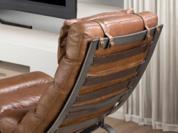 Angel Cerda Elegant Dark Brown Leather Armchair For Modern Living Rooms - thumbnail 4