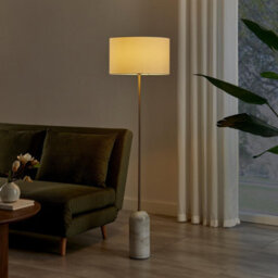 Furniturebox Uk Joceline White Marble Standing Floor Lamp - thumbnail 2