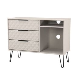 Anzio Matt Kashmir Tv Stand With 2 Shelves & 3 Drawers, (H)74.2Cm X (W)96.8Cm X (D)39.2Cm - thumbnail 3