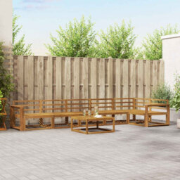 Walplus Outdoor Sofa Set 7 Pcs Natural Solid Acacia Wood - thumbnail 1