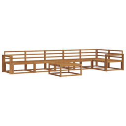 Walplus Outdoor Sofa Set 7 Pcs Natural Solid Acacia Wood - thumbnail 2