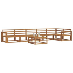 Walplus Outdoor Sofa Set 7 Pcs Natural Solid Acacia Wood - thumbnail 3