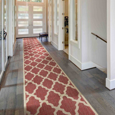 Trellis Hallway Runner Rug - Hardwearing, Non-Slip & Durable Carpet For Hall, Kitchen & Corridor - image 1