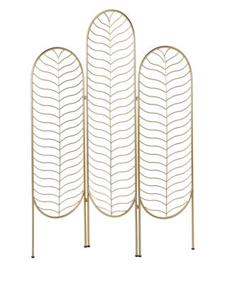 Wyld And Coco Lumina Gold 3-Panel Folding Room Divider - Iron Frame Ornate Screen, 120 X 1 X 160 Cm - image 1