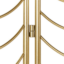 Wyld And Coco Lumina Gold 3-Panel Folding Room Divider - Iron Frame Ornate Screen, 120 X 1 X 160 Cm - thumbnail 7