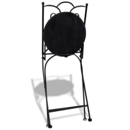 Berkfield Folding Bistro Chairs 2 Pcs Ceramic Blue And White - thumbnail 6
