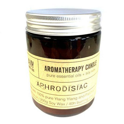 Serenityy Aromatherapy Candle Aphrodisiac - 200G Soy Wax, Amber Glass, 40H Burn Time - image 1